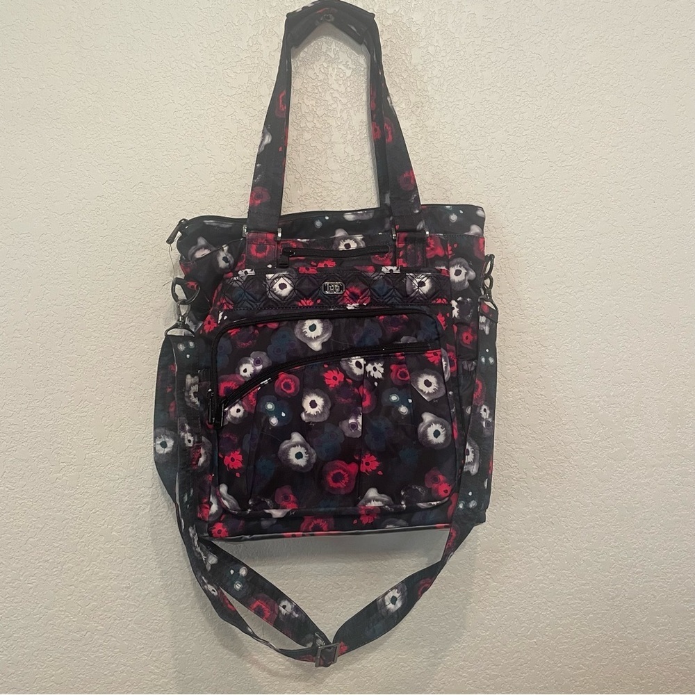 Lug ace watercolor floral tote